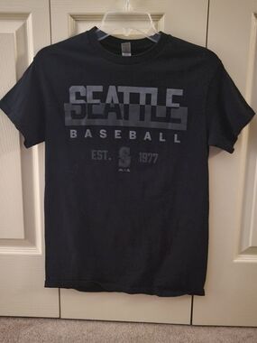 Black MLB Mariners Baseball T-Shirt, Size Adult Small